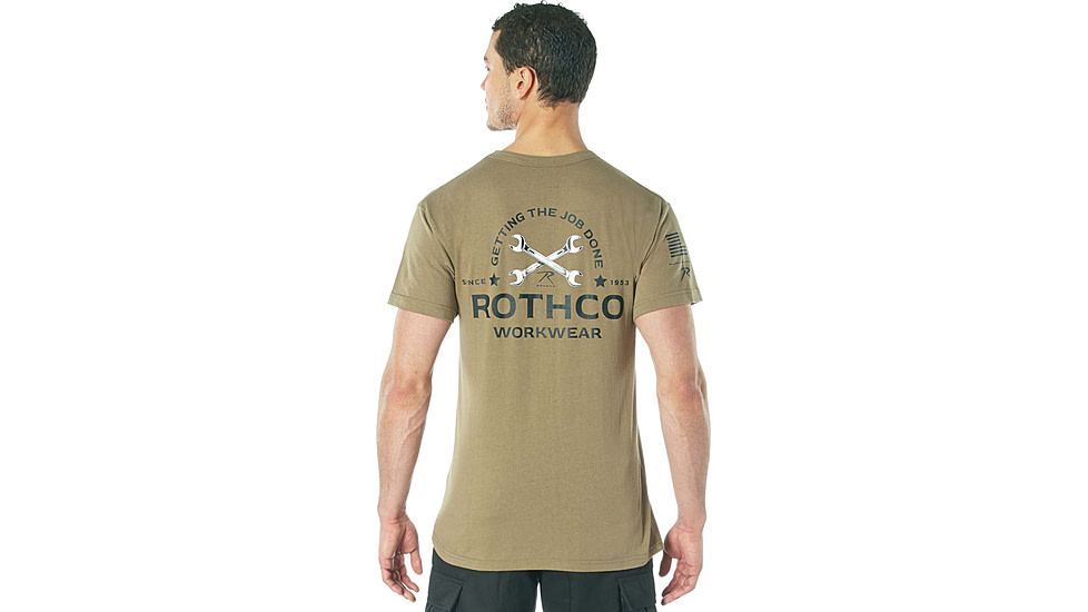 Rothco Getting The Job Done T-Shirt, Coyote Brown, S, 11355-CoyoteBrown-S