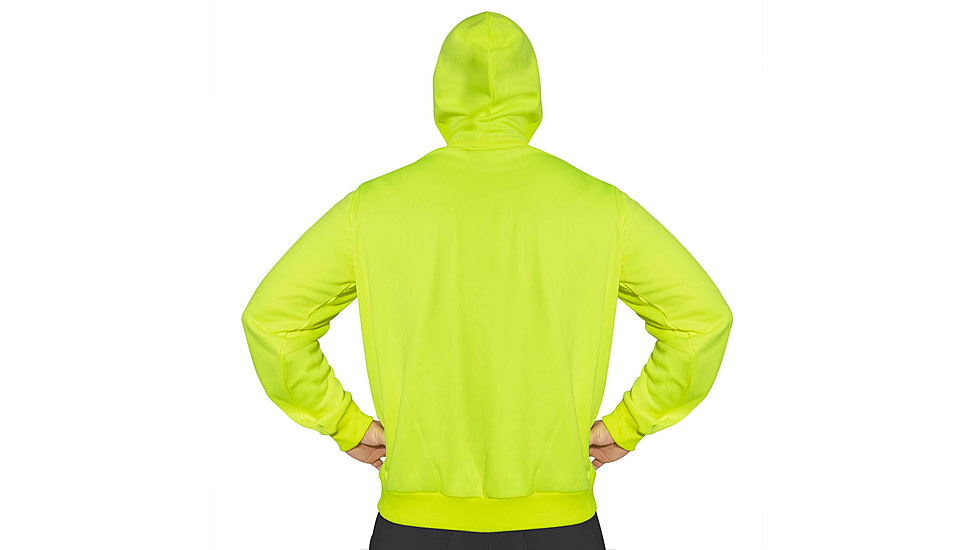 Rothco High-Vis Performance Hooded Sweatshirt - Mens, Safety Green, Small, 10381-S