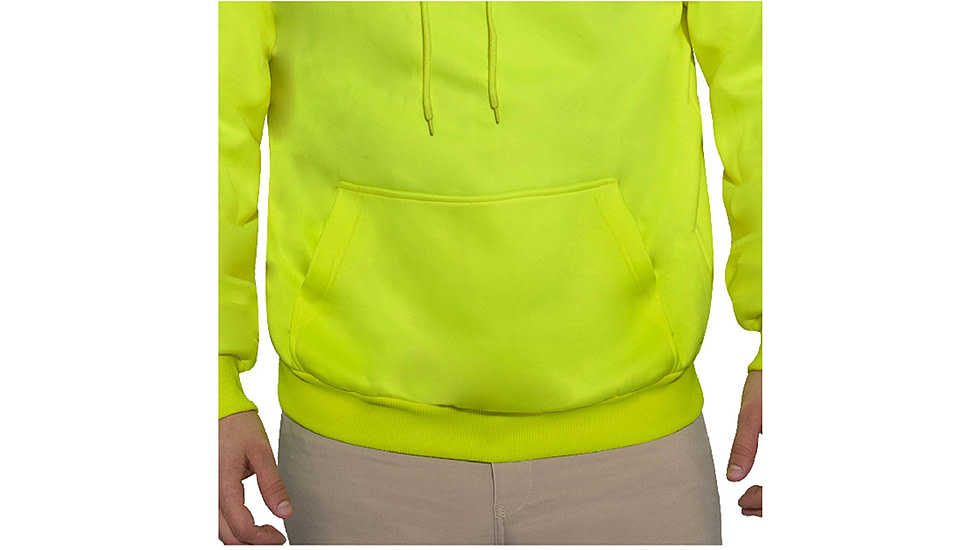 Rothco High-Vis Performance Hooded Sweatshirt - Mens, Safety Green, Small, 10381-S