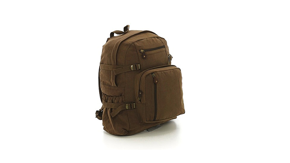 Rothco Jumbo Vintage Canvas Backpack, Olive Drab, 9262-OliveDrab