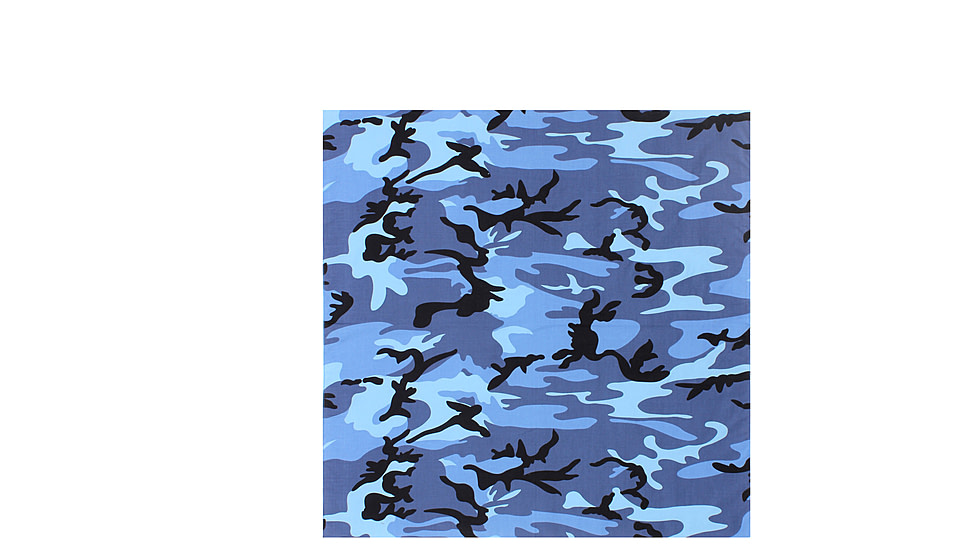 Rothco Large Camo Bandana, Sky Blue Camo, 4347-SkyBlueCamo