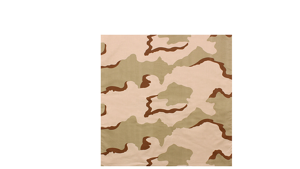Rothco Large Camo Bandana, Tri-Color Desert Camo, 4347-Tri-ColorDesertCamo