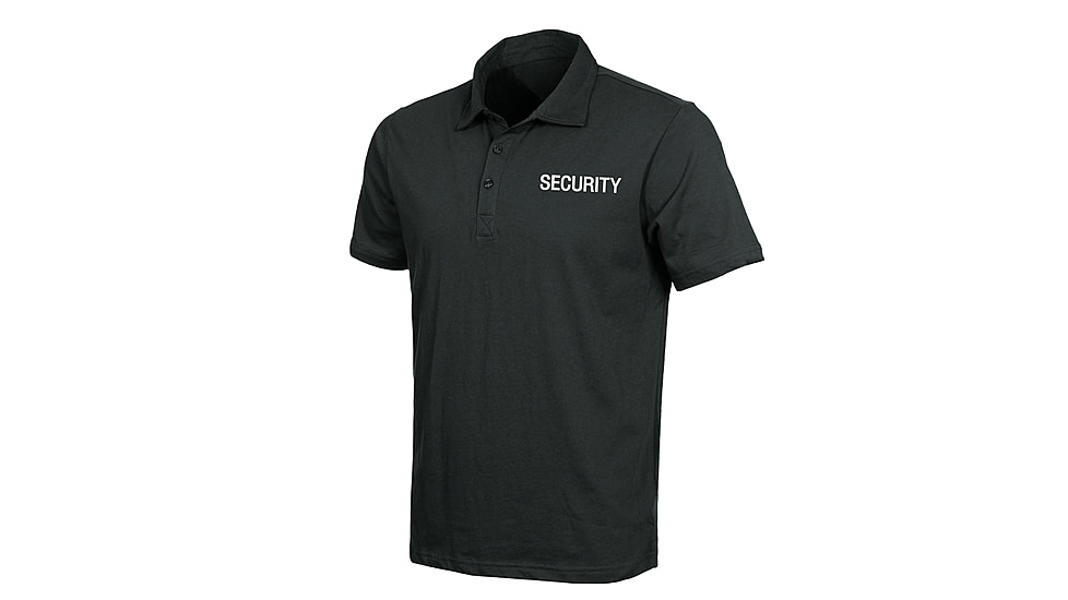 Rothco Law Enforcement Printed Polo Shirt - Security, Black, Small, 7698-Black-Security-S