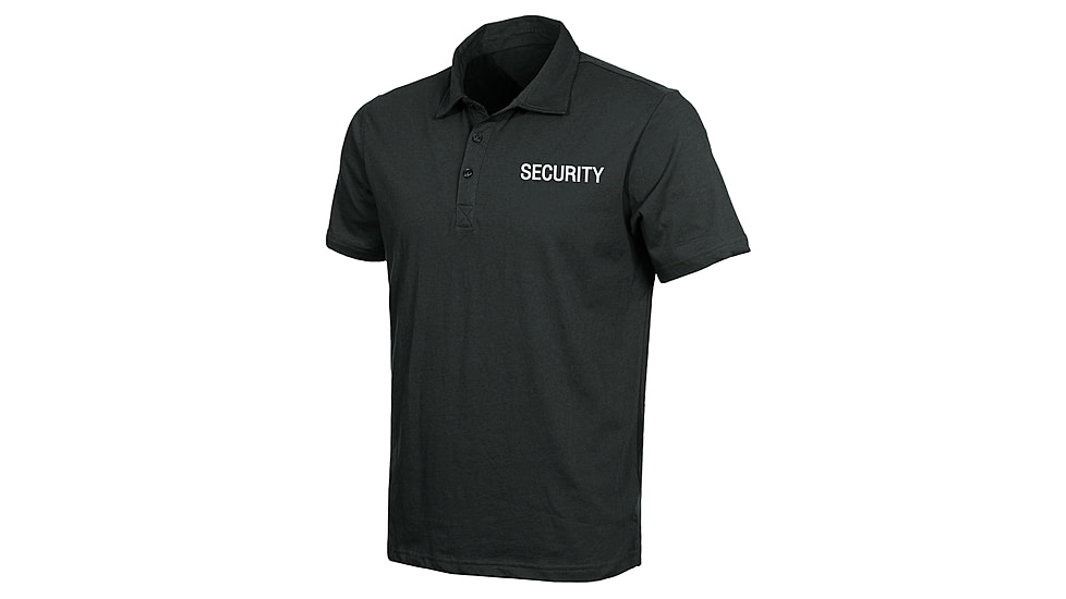 Rothco Law Enforcement Printed Polo Shirt - Security, Black, XL, 7698-Black-Security-XL