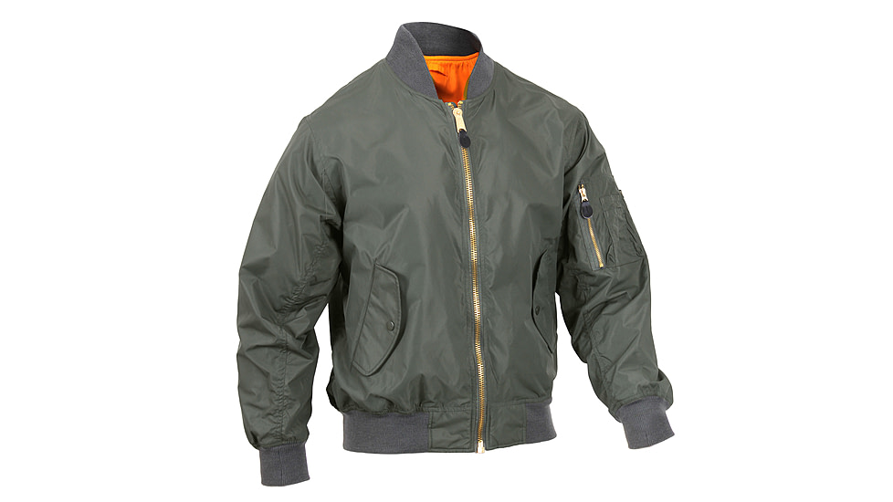 Rothco Lightweight MA-1 Flight Jacket, Sage Green, XL, 6325-SageGreen-XL