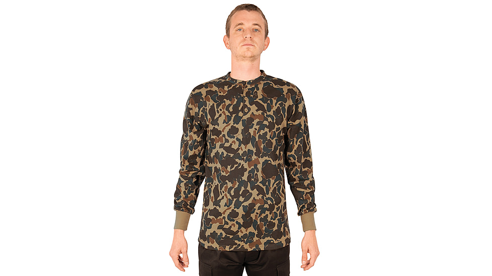 Rothco Long Sleeve Henley T-Shirt - Mens, Fred Bear Camo, Small, 21050-FredBearCamo-S