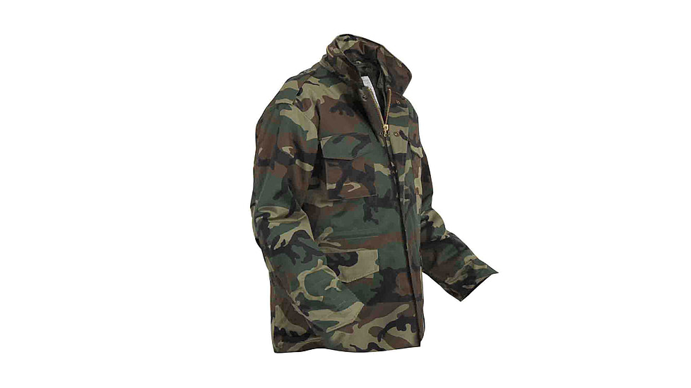 Rothco M-65 Camo Field Jacket, Woodland Camo, M, 7991-WoodlandCamo-M
