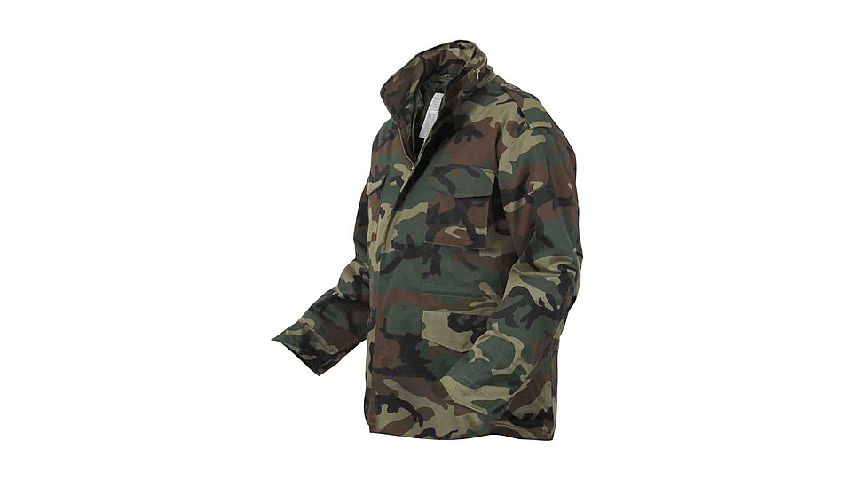 Rothco M-65 Camo Field Jacket, Woodland Camo, M, 7991-WoodlandCamo-M