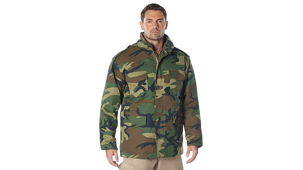 Rothco M-65 Camo Field Jacket, Woodland Camo, M, 7991-WoodlandCamo-M