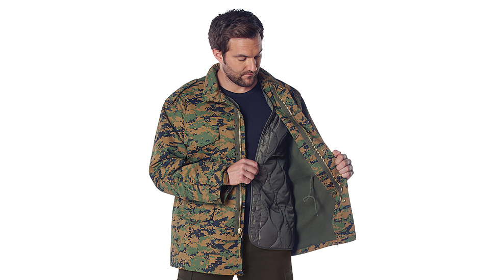 Rothco M-65 Camo Field Jacket, Woodland Digital Camo, XL, 8590-WoodlandDigitalCamo-XL