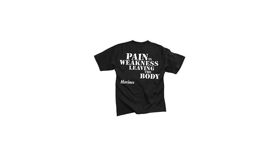 Rothco Marines Pain Is Weakness T-Shirt, Small, 60417-S