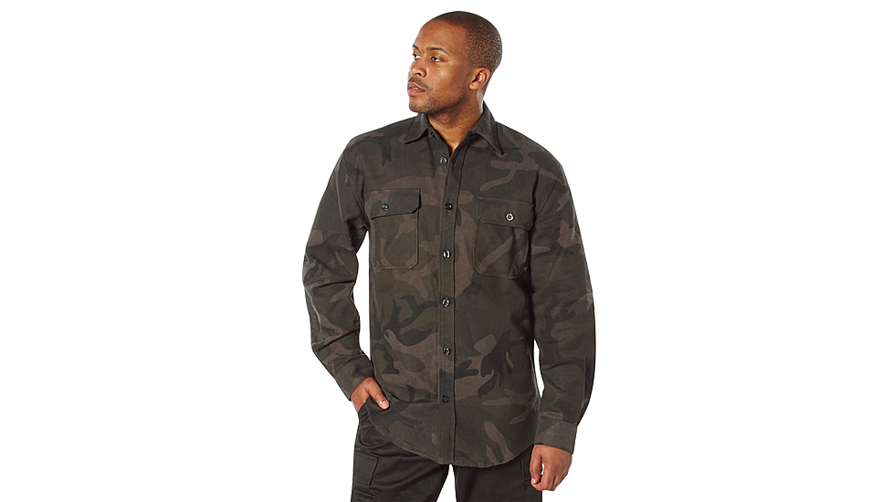 Rothco Midnight Camo Flannel Shirt - Mens, Midnight Black Camo, Small, 47310-MidnightBlackCamo-S