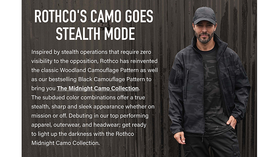 Rothco Midnight Camo Trucker Cap, Midnight Black Camo, 613902034303