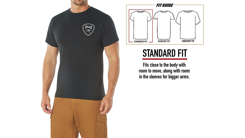 Rothco Military Grade Workwear Bottle Cap T-Shirt, Black, S, 11360-Black-S