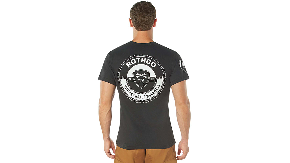 Rothco Military Grade Workwear Bottle Cap T-Shirt - Mens, Black, Small, 11360-Black-S