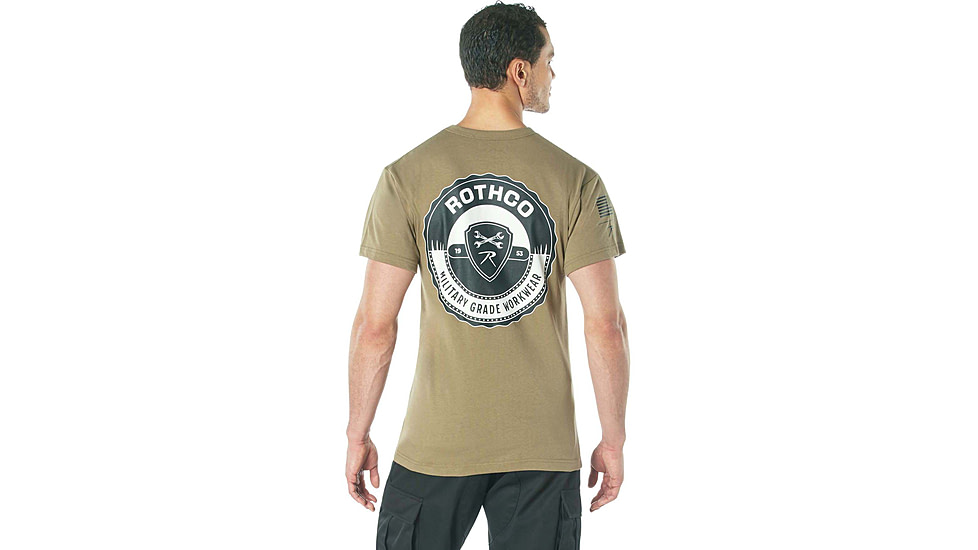 Rothco Military Grade Workwear Bottle Cap T-Shirt - Mens, Coyote Brown, Small, 11365-CoyoteBrown-S