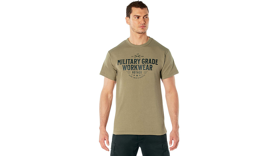 Rothco Military Grade Workwear Graphic T-Shirt - Mens, Coyote Brown, Small, 11345-CoyoteBrown-S
