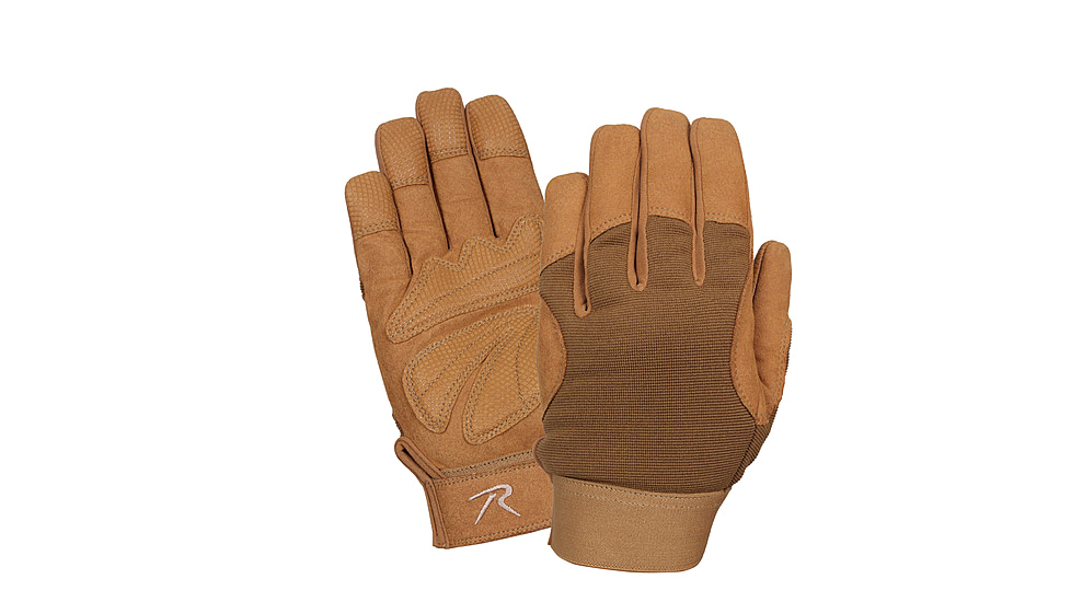 Rothco Military Mechanics Gloves, Coyote Brown, Small, 4435-CoyoteBrown-S