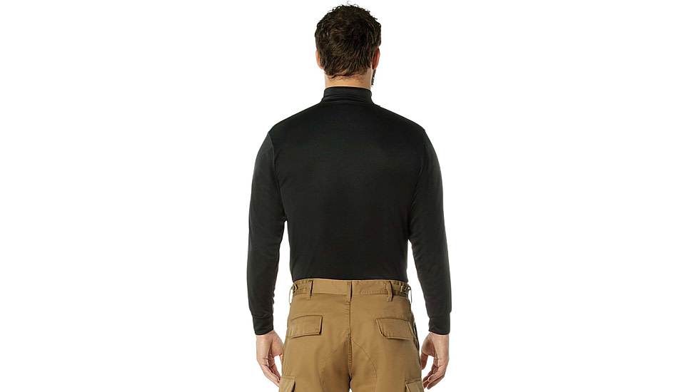 Rothco Moisture Wicking Mock Turtleneck - Mens, Black, Small, 3150-S