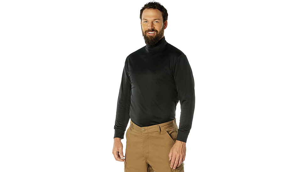 Rothco Moisture Wicking Mock Turtleneck - Mens, Black, Small, 3150-S