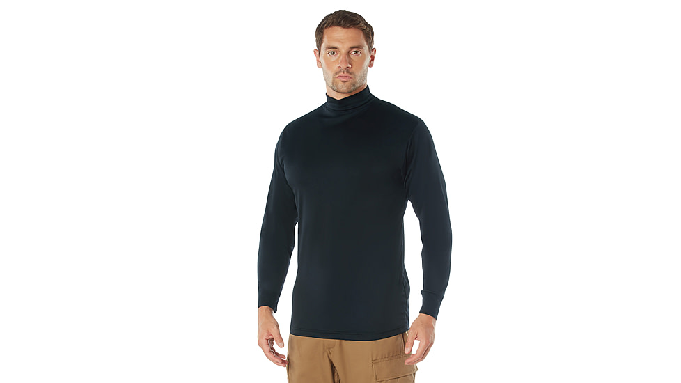 Rothco Moisture Wicking Mock Turtleneck - Men's, Midnight Navy Blue, Small, 613902039971