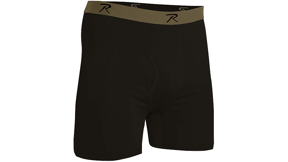Rothco Moisture Wicking Performance Boxer Shorts - Mens, Black, Medium, 3834-Black-M