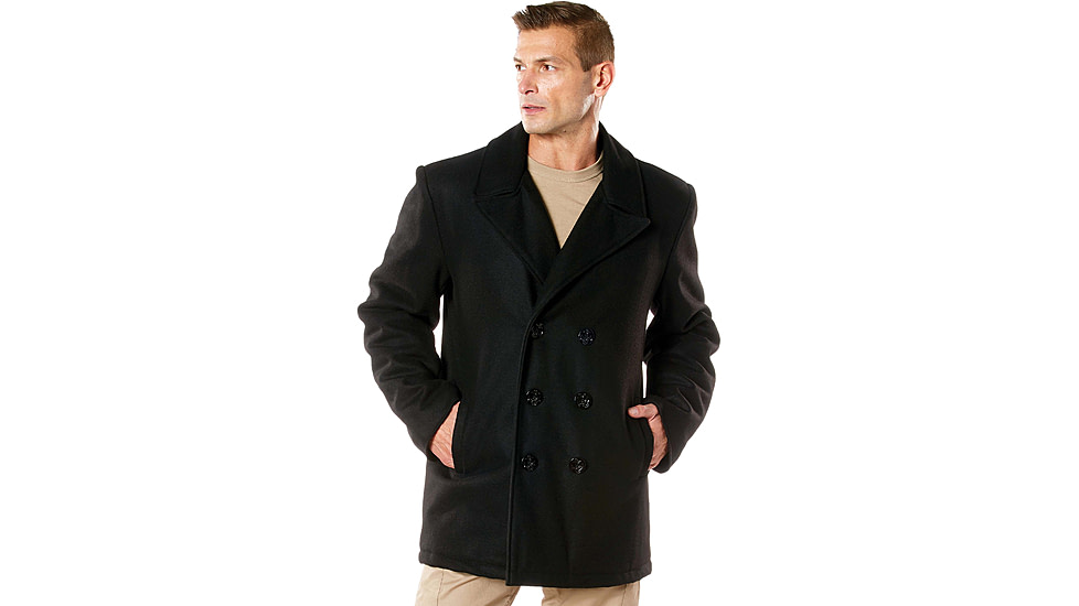 Rothco Naval Heritage Pea Coat - Mens, Black, Small, 71020-Black-S