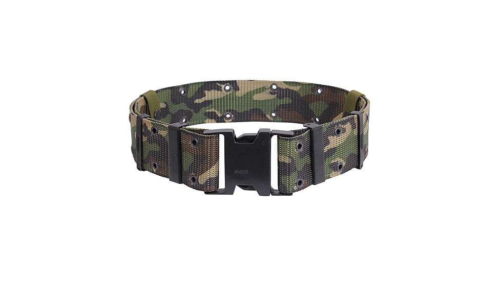 Rothco New Issue Marine Corps Style Quick Release Pistol Belts, Woodland Camo, L, 9088-WoodlandCamo-L