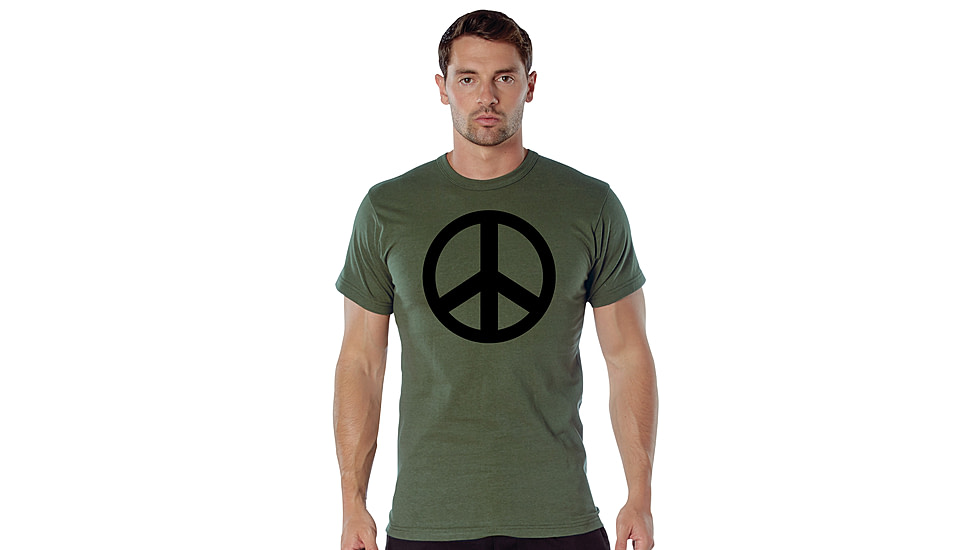 Rothco Peace T-Shirt - Men's, Olive Drab, 3XL, 60059-3XL