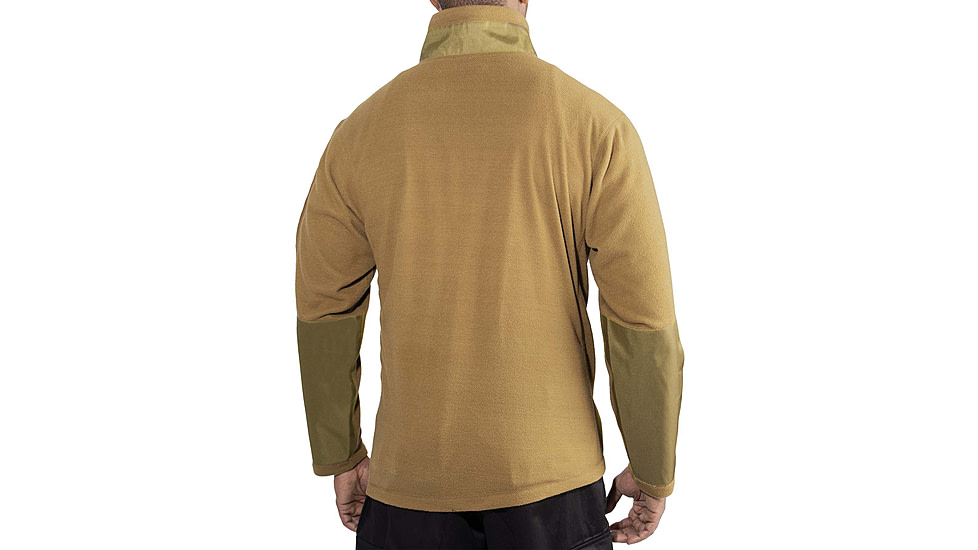 Rothco Quarter Zip Fleece Pullover - Mens, Coyote Brown, Small, 97345-CoyoteBrown-S