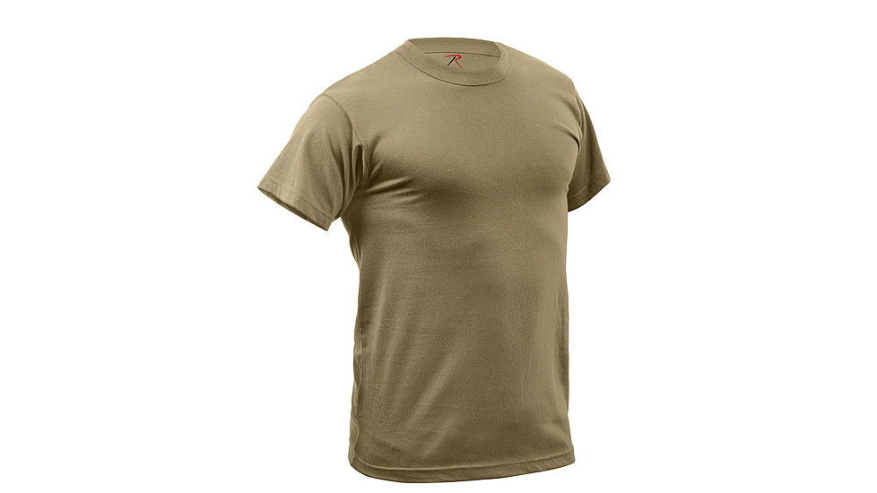 Rothco Quick Dry Moisture Wicking T-shirt, AR 670-1 Coyote Brown, M, 67947-AR670-1CoyoteBrown-M