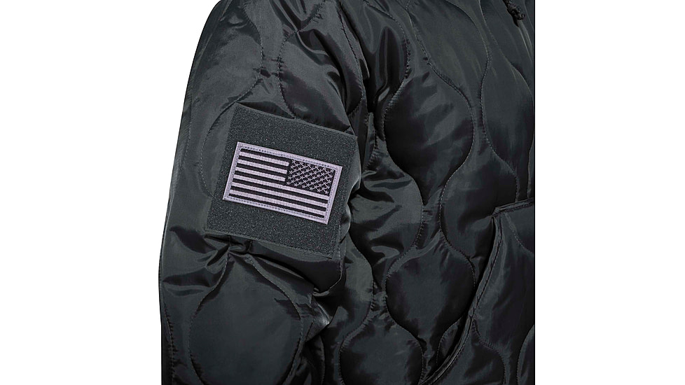 Rothco Quilted Woobie Hooded Sweatshirt - Mens, Black, Small, 10490-Black-S