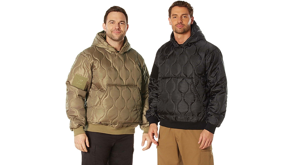 Rothco Quilted Woobie Hooded Sweatshirt - Mens, Coyote Brown, Small, 10494-CoyoteBrown-S