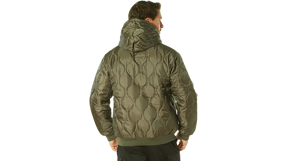 Rothco Quilted Woobie Hooded Sweatshirt - Mens, Olive Drab, Small, 10498-OliveDrab-S