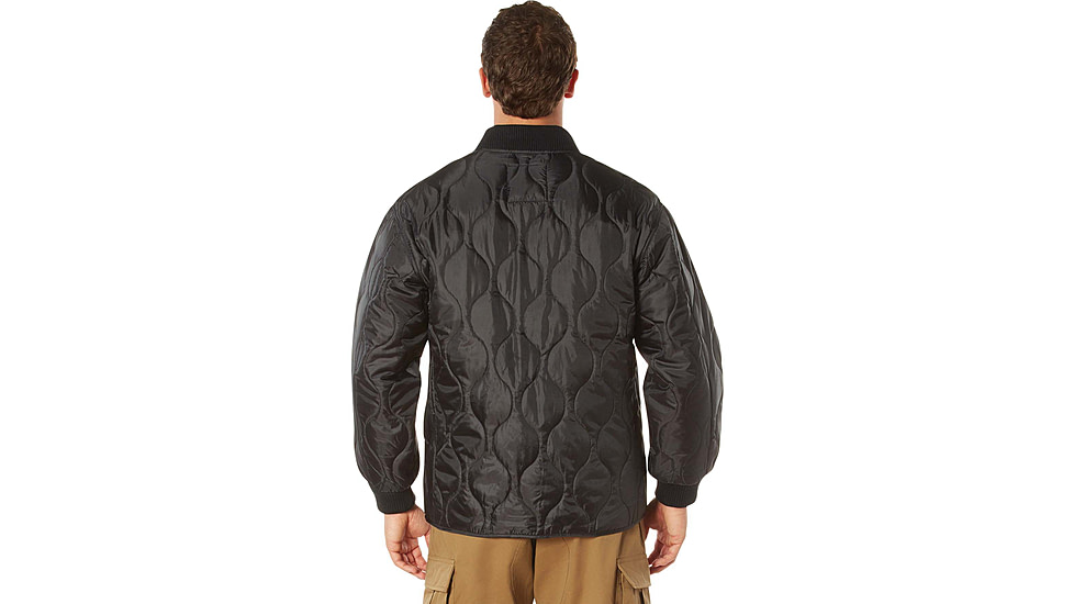 Rothco Quilted Woobie Jacket - Mens, Black, Small, 10424-Black-S