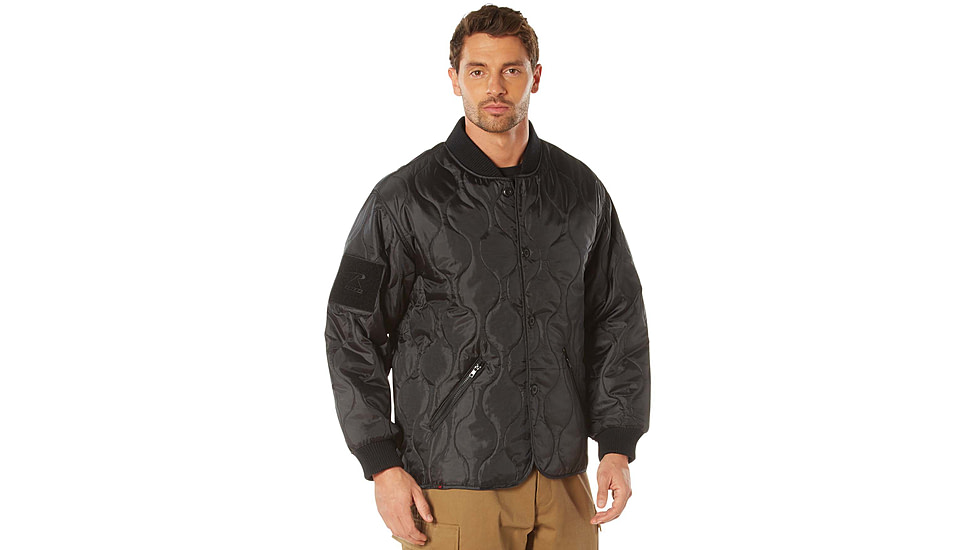 Rothco Quilted Woobie Jacket - Mens, Black, Small, 10424-Black-S