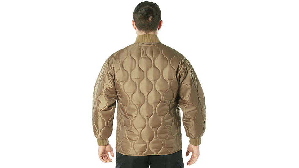 Rothco Quilted Woobie Jacket - Mens, Coyote Brown, Small, 10445-CoyoteBrown-S