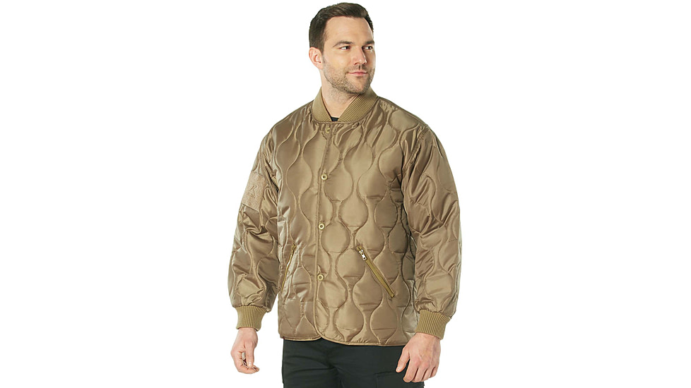 Rothco Quilted Woobie Jacket - Mens, Coyote Brown, Small, 10445-CoyoteBrown-S