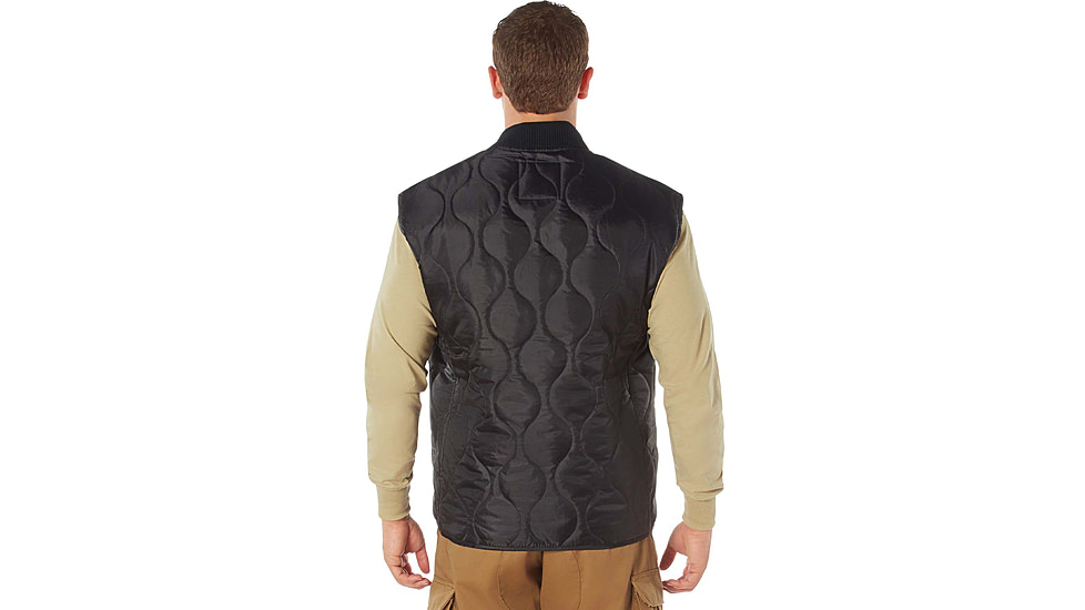 Rothco Quilted Woobie Vest - Mens, Black, Small, 10434-Black-S