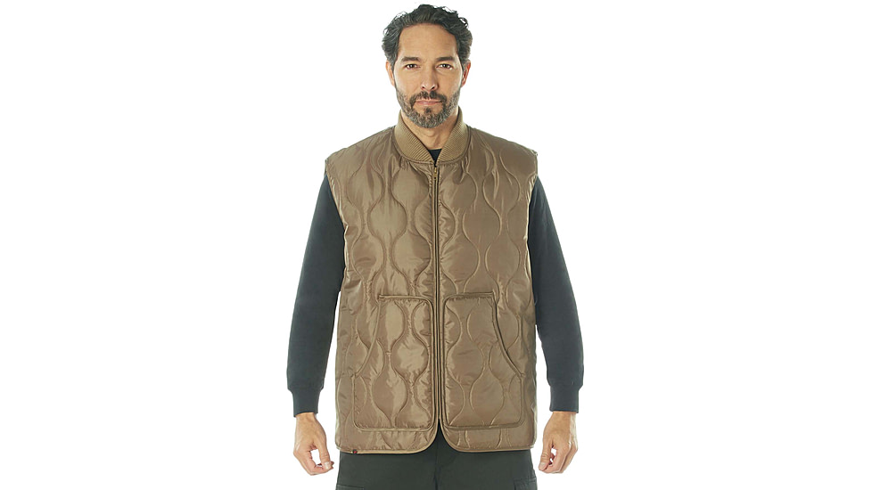 Rothco Quilted Woobie Vest - Mens, Coyote Brown, S, 20460-CoyoteBrown-S