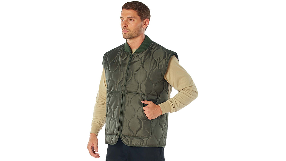 Rothco Quilted Woobie Vest - Mens, Olive Drab, Small, 10431-OliveDrab-S