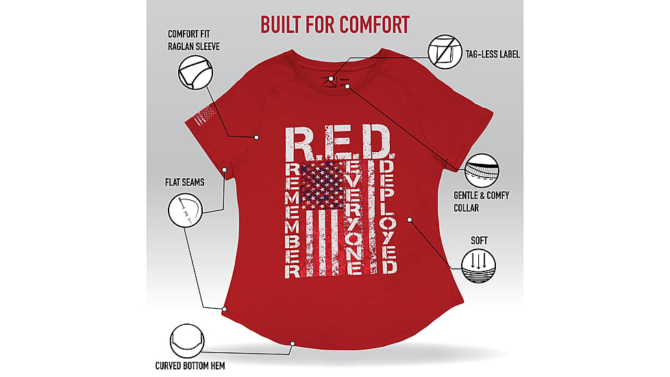Rothco R.E.D. T-Shirt - Womens, Red, Medium, 11825-M