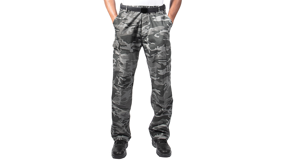 Rothco Relaxed Fit Zipper Fly BDU Pants, Black Camo, Extra Small, 23-27in Waist, 29410-BlackCamo-XS23-27Waist