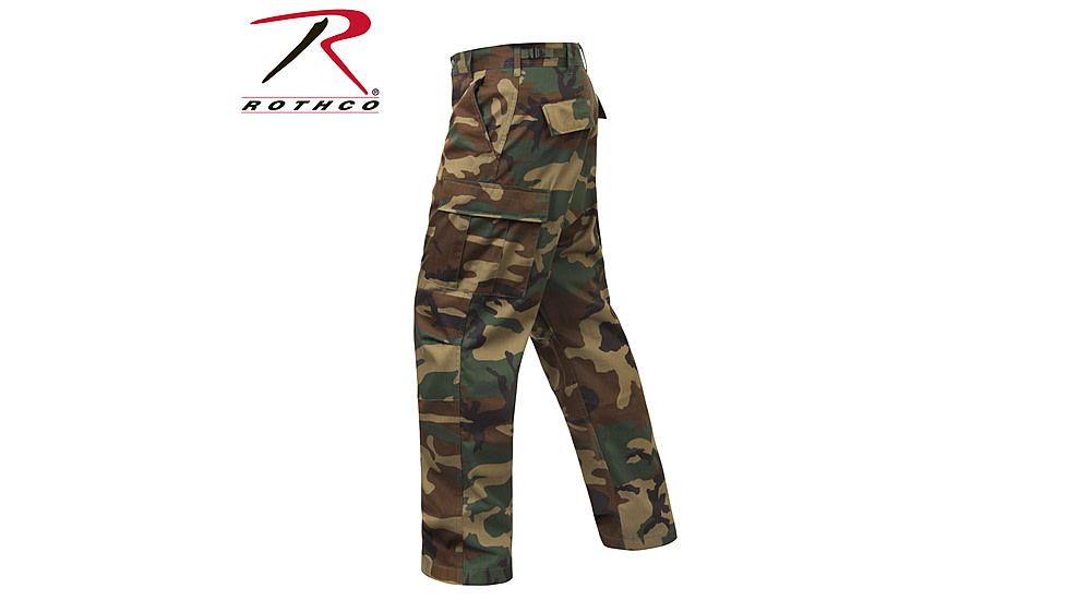 Rothco Relaxed Fit Zipper Fly BDU Pants, Woodland Camo, Extra Large, 2941-WoodlandCamo-XL