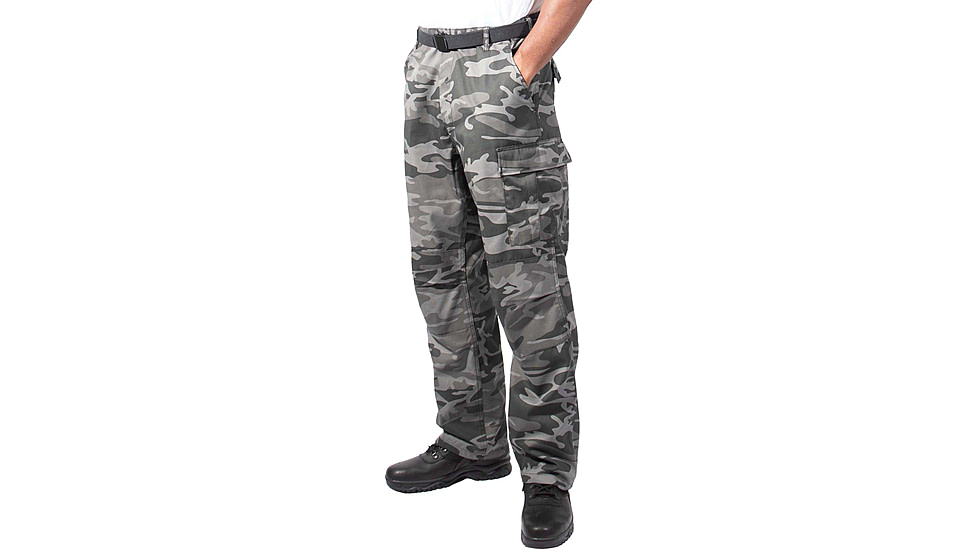 Rothco Relaxed Fit Zipper Fly BDU Pants, Black Camo, Extra Large, 39-43 Waist, 29410-BlackCamo-XL39-43Waist