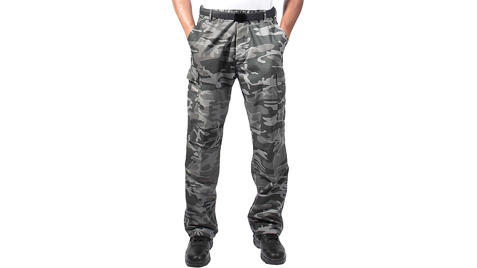 Rothco Relaxed Fit Zipper Fly BDU Pants, Black Camo, Extra Large, 39-43 Waist, 29410-BlackCamo-XL39-43Waist