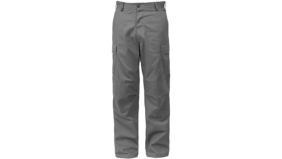 Rothco Relaxed Fit Zipper Fly BDU Pants, Grey, Small, 27-31 Waist, 29400-Grey-S27-31Waist