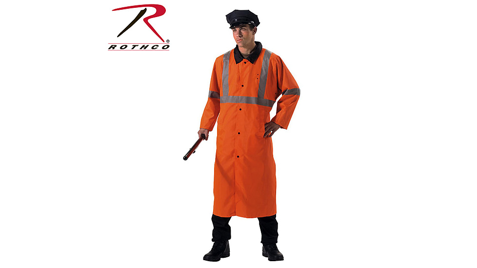 Rothco Reversible Reflective Rain Parka, Safety Green, Small, 3900-SafetyGreen-S