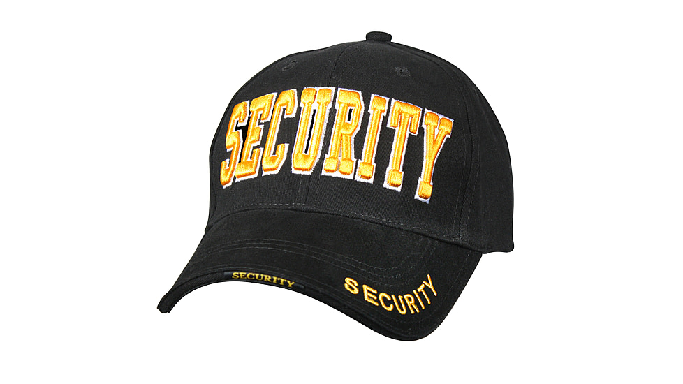 Rothco Security Deluxe Low Profile Cap, Black/Gold, 9490-BlackGold