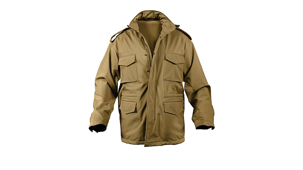 Rothco Soft Shell Tactical M-65 Field Jacket, Coyote Brown, L, 5244-CoyoteBrown-L